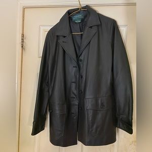 Black Ralph Lauren women’s leather Jacket